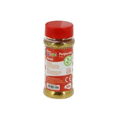 PURPURINA BIODEGRADABLE BOTE 60 G METAL DORADO FIXO  (00040765)