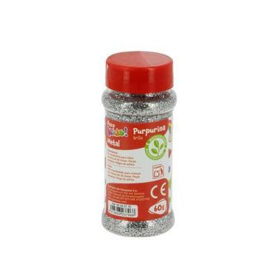 PURPURINA BIODEGRADABLE BOTE 60 G METAL PLATA FIXO  (00040775)