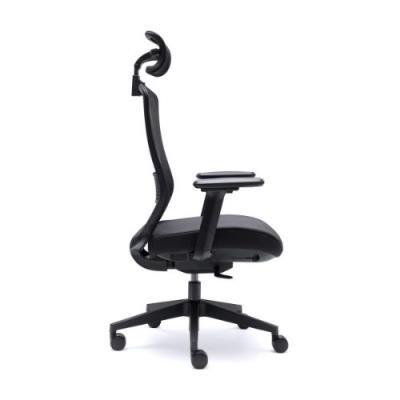 SILLA AIRA NEGRA CON CABECERO RESPALDO BASCULANTE DE MALLA CON REGULACION DE TENSION,BRAZOS REGULABL
