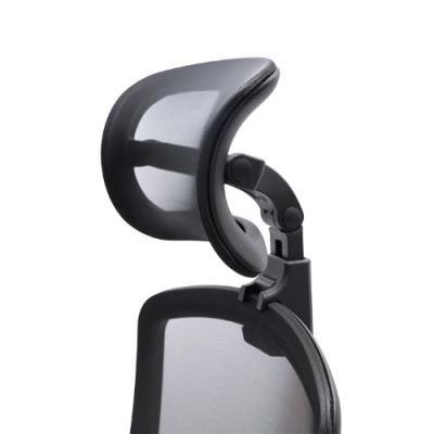 SILLA AIRA NEGRA CON CABECERO RESPALDO BASCULANTE DE MALLA CON REGULACION DE TENSION,BRAZOS REGULABL