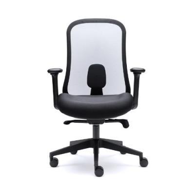 SILLA LUCERNA NEGRA RESPALDO BASCULANTE DE MALLA CON REG TENSION,BRAZ REGULABLES