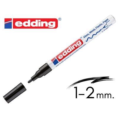 ROTULADOR EDDING 751 TINTA OPACA PUNTA MEDIA NEGRO (10750-01)