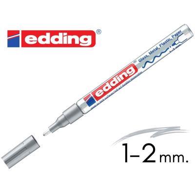 ROTULADOR EDDING 751 TINTA OPACA PUNTA MEDIA PLATA (10751-54)