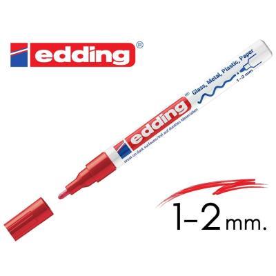 ROTULADOR EDDING 751 TINTA OPACA PUNTA MEDIA ROJO (10751-02)