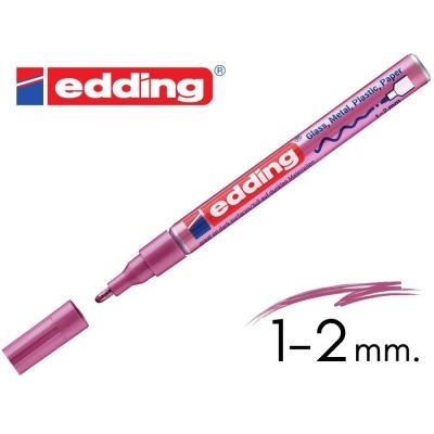 ROTULADOR EDDING 751 TINTA OPACA PUNTA MEDIA  ROSA METALICO (10751-79)