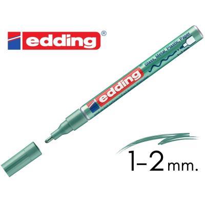 ROTULADOR EDDING 751 TINTA OPACA PUNTA MEDIA  VERDE METALICO (10751-74)