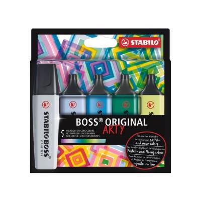 MARCADORES FLUORESCENTES PACK 5UDS. COLORES FRIOS STABILO BOSS ARTY LINE (70/5-02-2-20)