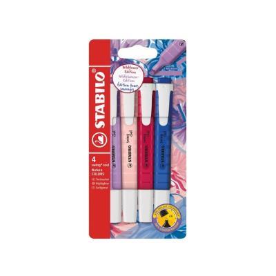 MARCADORES FLUORESCENTES PACK 4 UD. STABILO SWING COOL NATURE WILDFLOWERS (275/4-10)
