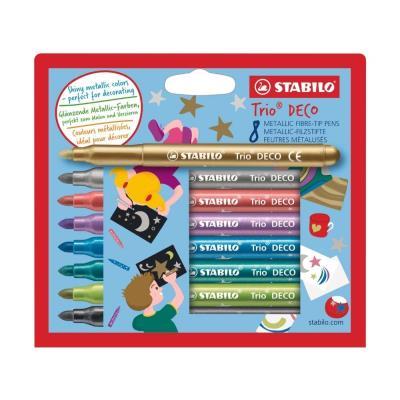 ROTULADORES METAL PACK 8 COL. STABILO TRIO DECO