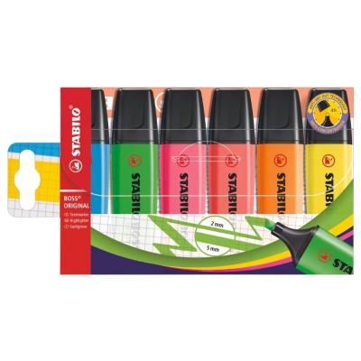 MARCADORES FLUORESCENTES PACK 6 COL. STABILO BOSS ORIGINAL (70/6)