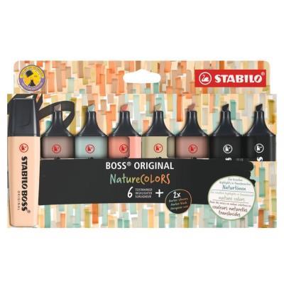 MARCADORES FLUORESCENTES PACK 8 COL. STABILO BOSS ORIGINAL NATURE