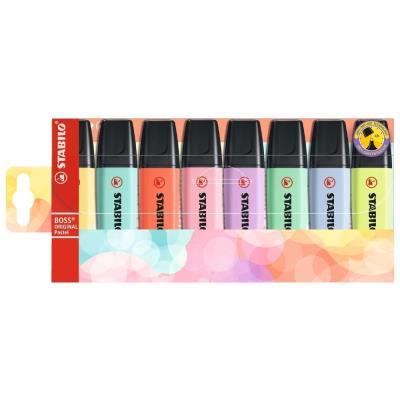 MARCADORES FLUORESCENTES PACK 8 COL. STABILO BOSS PASTEL (70/8-3)