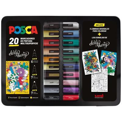 ROTULADOR ACRÍLICO MALETA METÁLICA 20 UND. COL. SURTIDOS POSCA (182634820) DIRTY HARRY