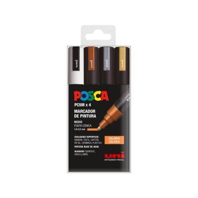 ROTULADOR ACRÍLICO PACK 4  COLORES GALAXIA PUNTA PC5M POSCA (182634856)