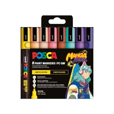 ROTULADOR ACRÍLICO PACK 8 COL.  MEDIUM 1-8-2.5 MM MANGA HERO POSCA  ( PC-5M 8P ) ( 302422395 )