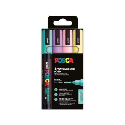 ROTULADOR ACRÍLICO PACK 4 COL. PASTEL POSCA PC-5M