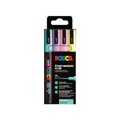 ROTULADOR ACRÍLICO PACK 4 COL. PASTEL  POSCA PC1M