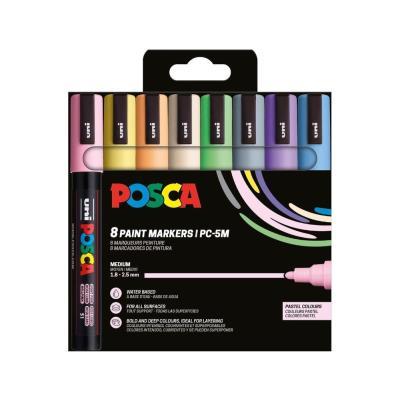 ROTULADOR ACRÍLICO PACK 8 COL. PASTEL PC-5M 8 UDS POSCA  (302422329)