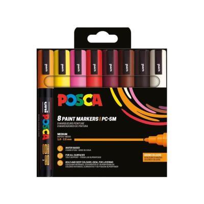 ROTULADOR ACRÍLICO PACK 8 COL. WARM COLOR PC-5M POSCA