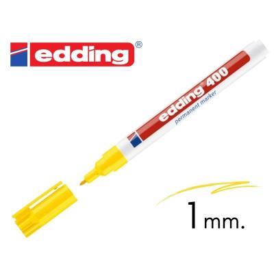 ROTULADOR PERMANENTE AMARILLO EDDING 400 PUNTA REDONDA CUERPO  PLASTICO 1 MM (400-05)