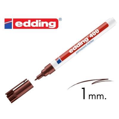 ROTULADOR PERMANENTE MARRON EDDING 400 PUNTA REDONDA CUERPO  PLASTICO 1 MM (400-07)