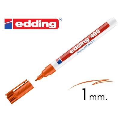 ROTULADOR PERMANENTE NARANJA EDDING 400 PUNTA REDONDA CUERPO  PLASTICO 1 MM (400-06)
