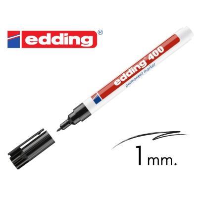 ROTULADOR PERMANENTE NEGRO EDDING 400 PUNTA REDONDA CUERPO  PLASTICO 1 MM (10400-01)