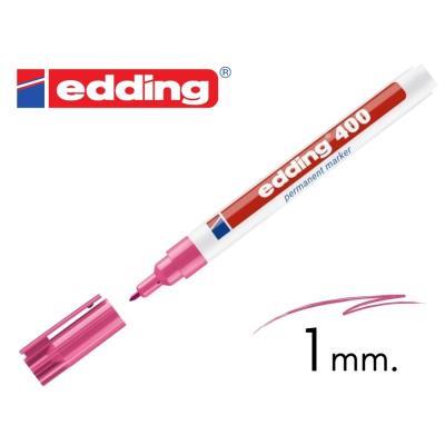 ROTULADOR PERMANENTE ROSA EDDING 400 PUNTA REDONDA CUERPO PLASTICO 1 MM (400-09)