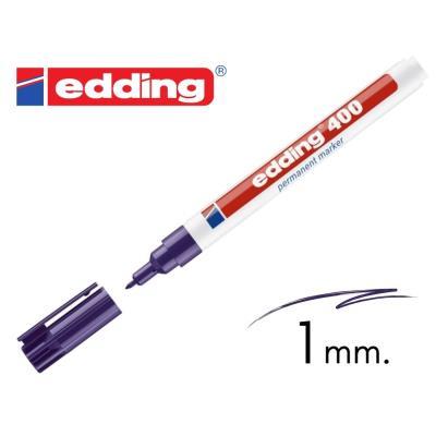 ROTULADOR PERMANENTE VIOLETA EDDING 400 PUNTA REDONDA  CUERPO  PLASTICO 1 MM (400-08)