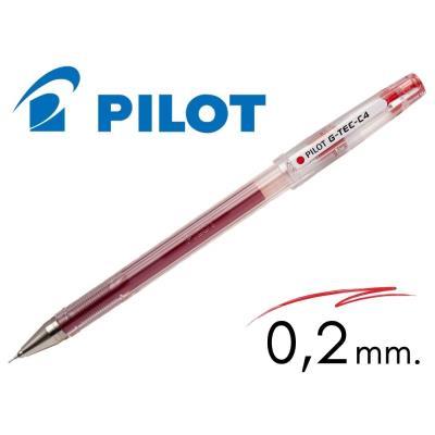 BOLIGRAFO GEL PILOT G-TEC C4 ROJO (NG4R)