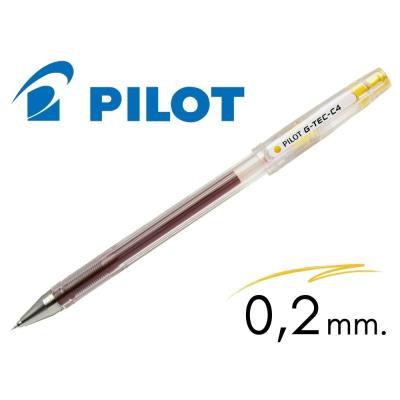 BOLIGRAFO GEL PILOT G-TEC C4 AMARILLO (NG4AM)