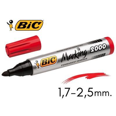 ROTULADOR PERMANENTE ROJO 2000 PUNTA CONICA BIC (8209133)