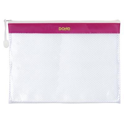 BOLSA CREMALLERA A4 APAISADO ROSA DOHE (91218)