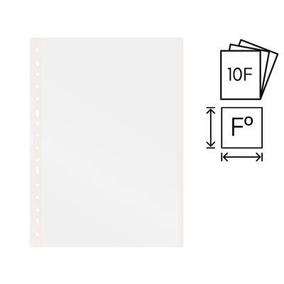 FUNDA MULTITALADRO P.P. Fº INDICADOR BLANCO BOLSA DE 10 FUNDAS GRAFOPLÁS (05511170)