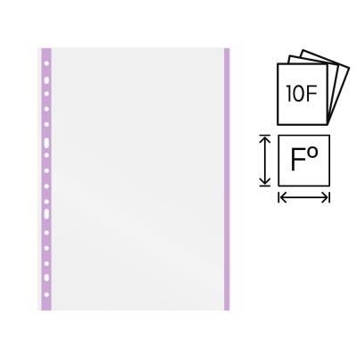 FUNDA MULTITALADRO P.P. Fº INDICADOR LAVANDA BOLSA DE 10 FUNDAS GRAFOPLÁS (05511169) (0406218LV)