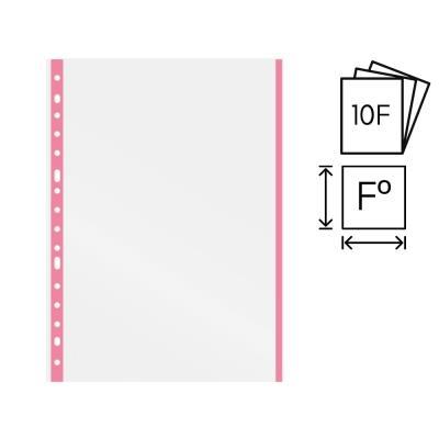FUNDA MULTITALADRO P.P. Fº INDICADOR ROSA BOLSA DE 10 FUNDAS GRAFOPLÁS (05511153)