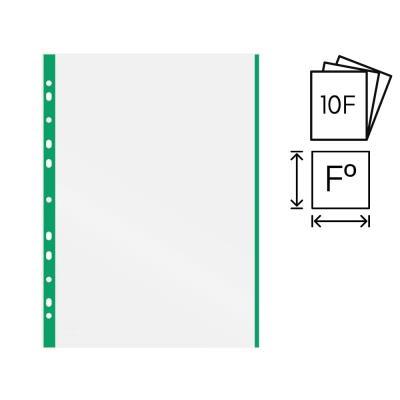 FUNDA MULTITALADRO P.P. Fº INDICADOR VERDE BOLSA DE 10 FUNDAS GRAFOPLÁS (05511120)