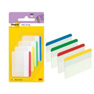 INDEX POST-IT RIGIDO PLANOS GRANDES COL.:VERDE, AZUL, AMARILLO Y ROJO (70071425006) (37982) (686F-1)