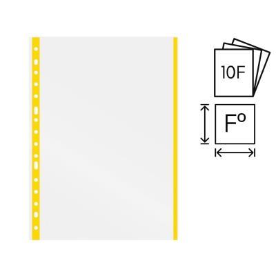 FUNDA MULTITALADRO P.P. Fº INDICADOR AMARILLO BOLSA DE 10 FUNDAS GRAFOPLÁS (05511160)