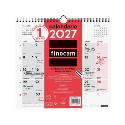 CALENDARIO DE PARED PARA ESCRIBIR TAMAÑO M DOBLE ESPIRAL 2027 FINOCAM (780060027)