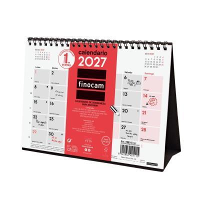 CALENDARIO SOBREMESA TAMAÑO S PARA ESCRIBIR 2027 FINOCAM (780100027)