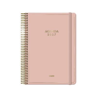 AGENDA ANUAL ESPIRAL T/D A5 D/P VELVET ROSA 2027 DOHE (13197)