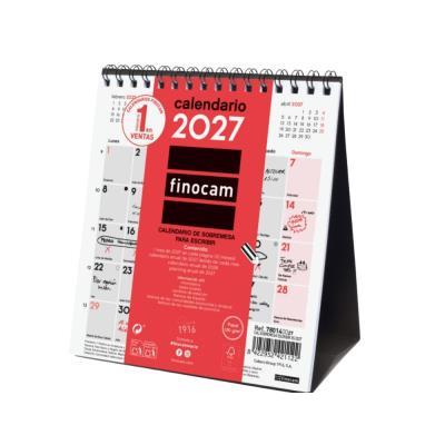 CALENDARIO C/ESPIRAL SOBREMESA PARA ESCRIBIR TAMAÑO XS 2027 FINOCAM (780140027)