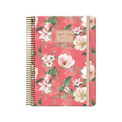 AGENDA ANUAL ESPIRAL T/D FORRADA D/P A5  VELVET FLORES CORAL 2027 DOHE (13660)