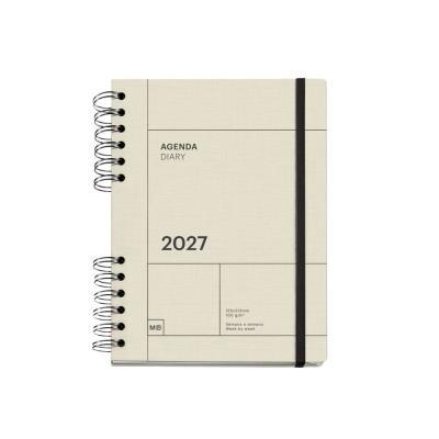 AGENDA MIQUELRIUS PLUS CON ESPIRAL 155X213 MM S/V 2027 12 MESES 100G COLOR CREMA APLI