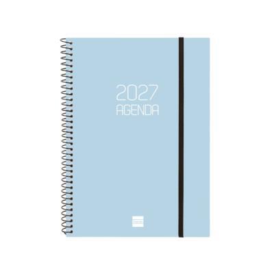 AGENDA ESPIRAL OPAQUE S/V CON GOMA 155X212 MM. CELESTE FINOCAM 2027 (742761527)