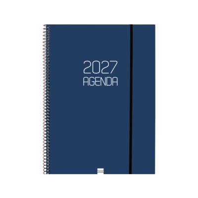 AGENDA ANUAL ESPIRAL S/V CON GOMA A4 OPAQUE AZUL 2027 FINOCAM (742781027)