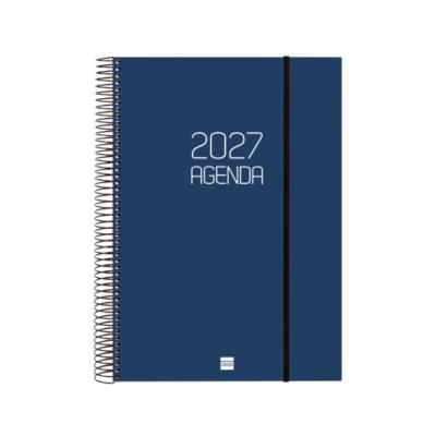 AGENDA ANUAL ESPIRAL D/P CON GOMA A4 OPAQUE AZUL FINOCAM 2027 (742921027)