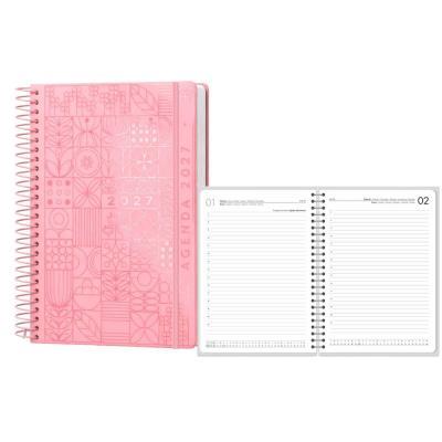 AGENDA ANUAL ESPIRAL A5 D/P T/D C/GOMA 60 GR SYROS ROSA 2027 LIDERPAPEL (175772) (175611)