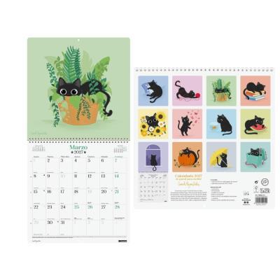 CALENDARIO DE PARED PARA ESCRIBIR C/ ESPIRAL 30X30 CM SARAH MEYER GATOS FINOCAM (792040327)